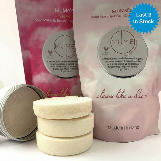MuMe's VEGAN Solid MakeUp Brush Cleanser refill pack (Last 3)