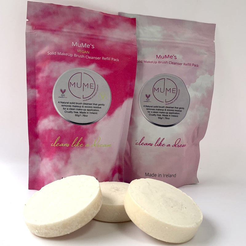 MuMe's VEGAN Solid MakeUp Brush Cleanser refill pack (Last 3)